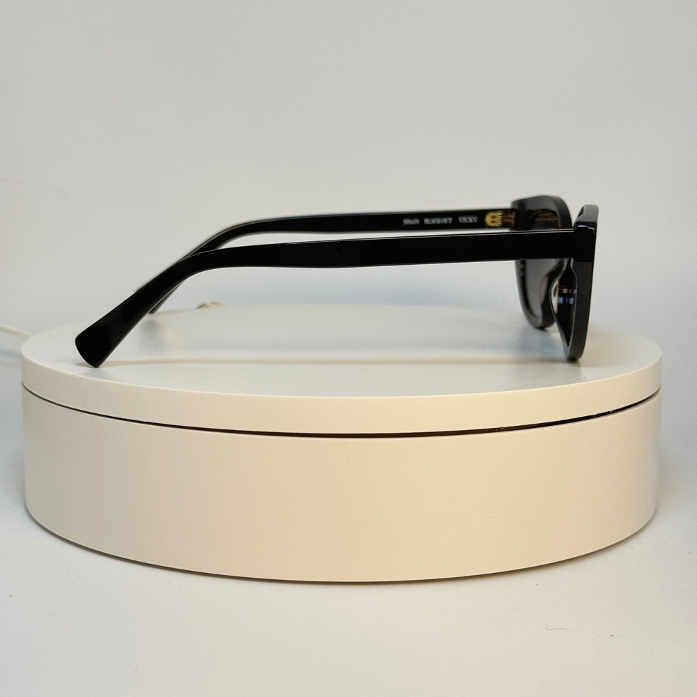 Feroce Vicky Blackout Polarized Cat Eye Sunglasses 50x19 Black Frame Grey Lens - Picture 4 of 8
